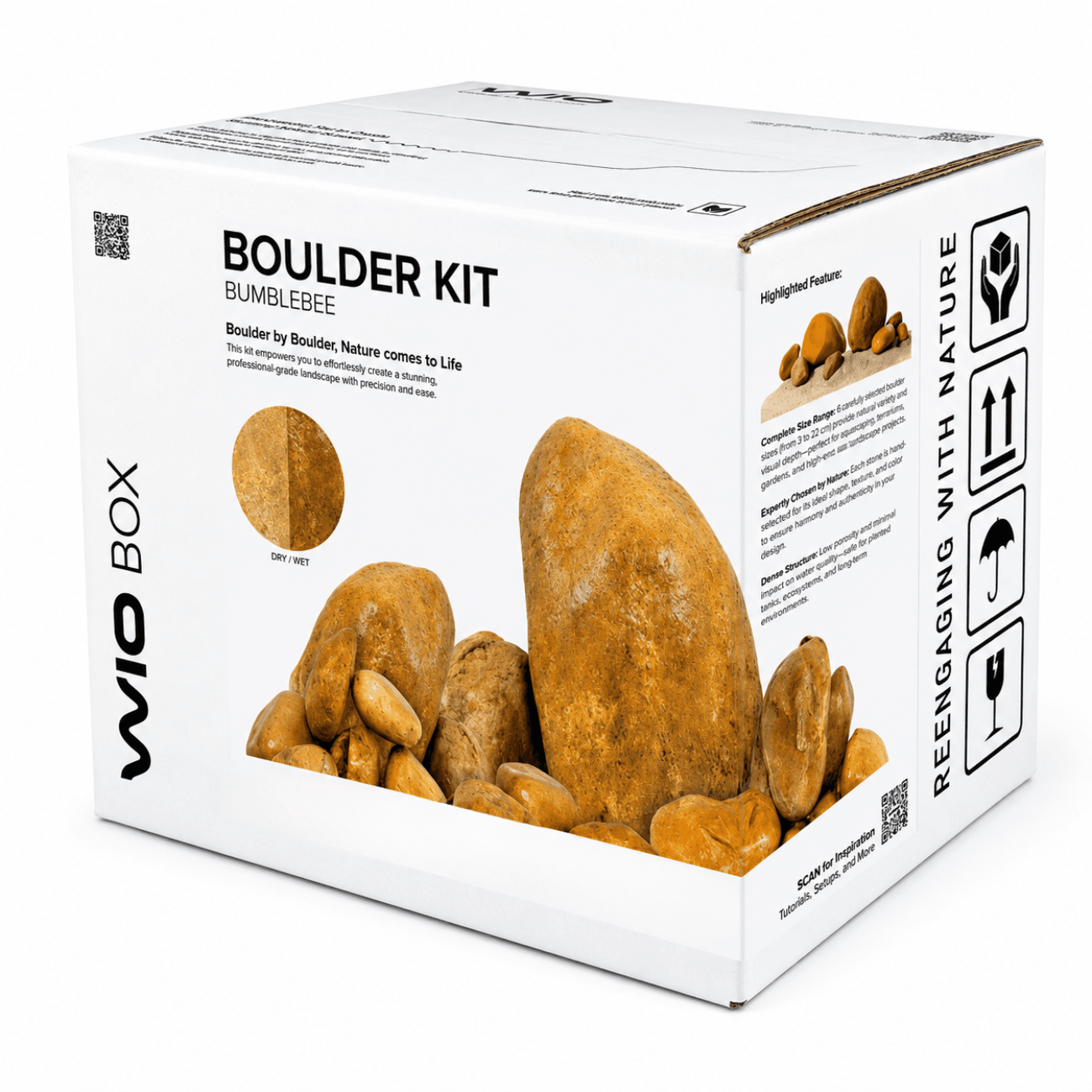 WIO - Bumblebee Boulder Wood and Rock WIO 46 lb Mega Box