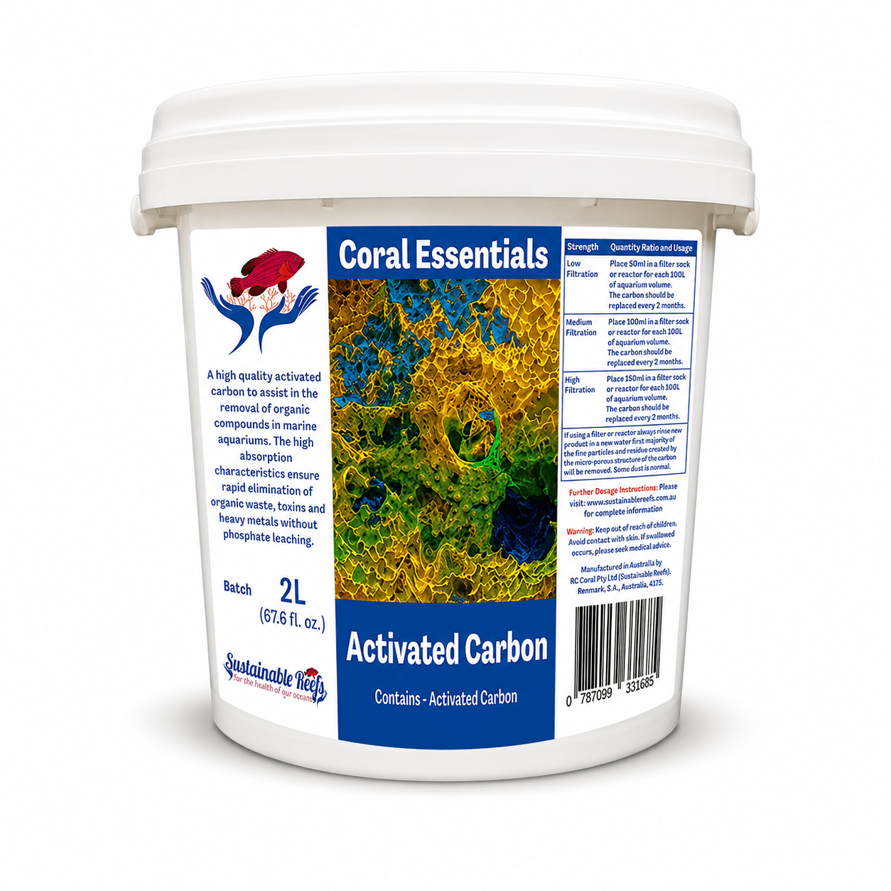 Coral Essentials Carbon 2L (67 FL OZ) AQUARIUM additives DALUA