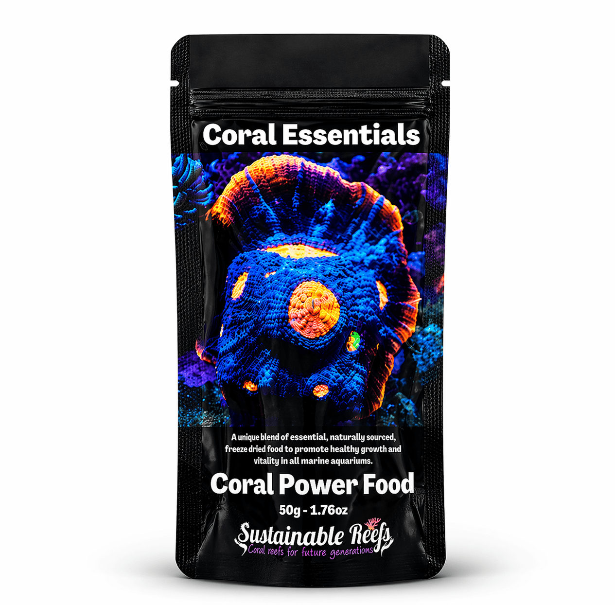 Coral Essentials Powdered Coral Food 1.76oz AQUARIUM additives DALUA