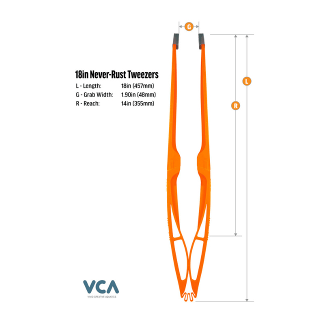 VCA XXL Never Rust Aquarium Tweezers tweezers DaluaAustralia