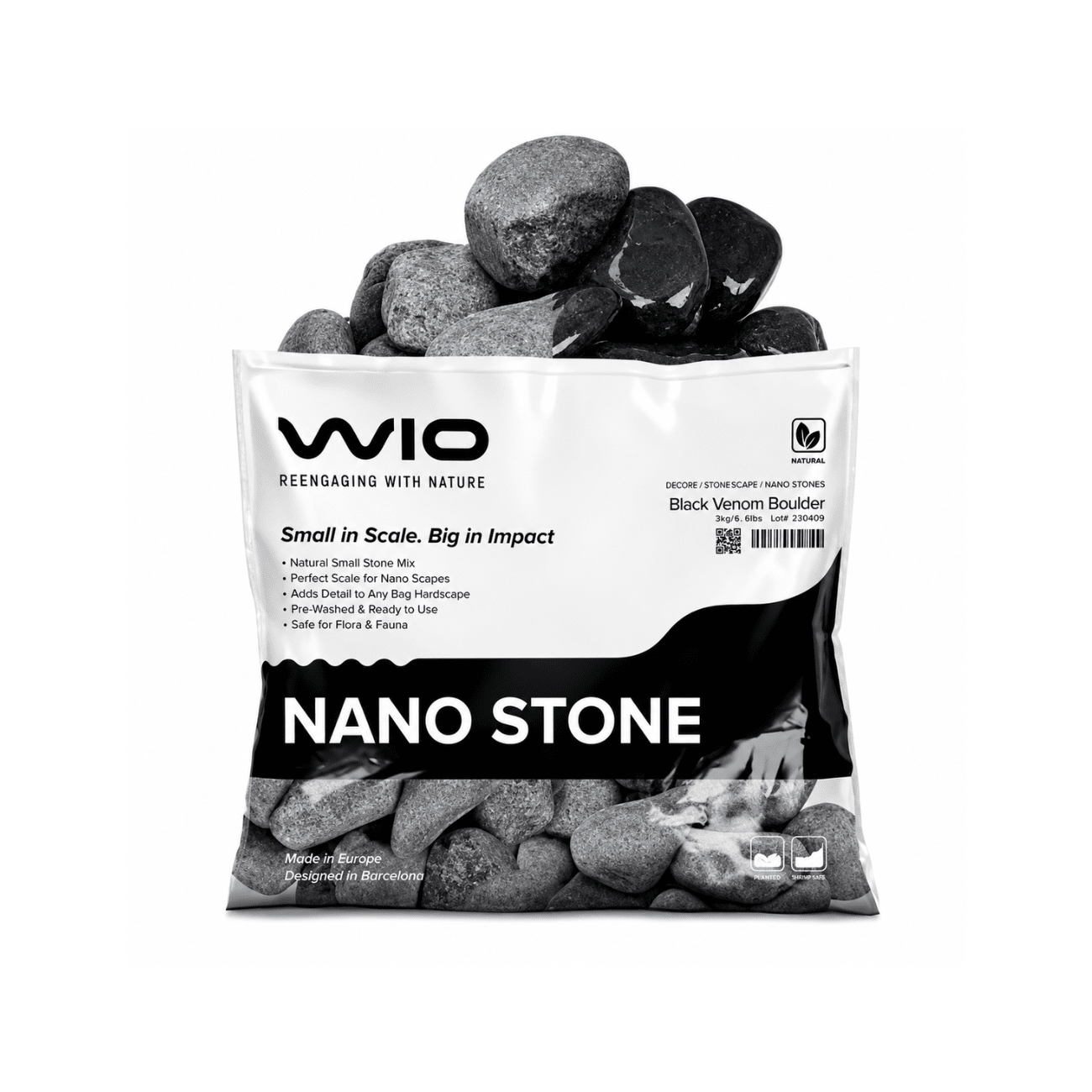 WIO - Black Venom Boulder Wood and Rock WIO 4.4 lb Nano Bag 