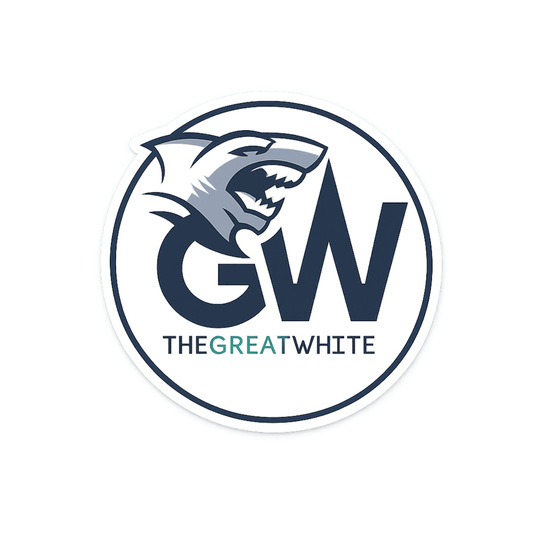 Great White Logo Sticker merchandise DALUA 