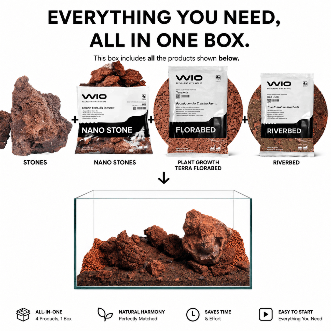 WIO - Red Dusk River Kit Soil and Substrate WIO 