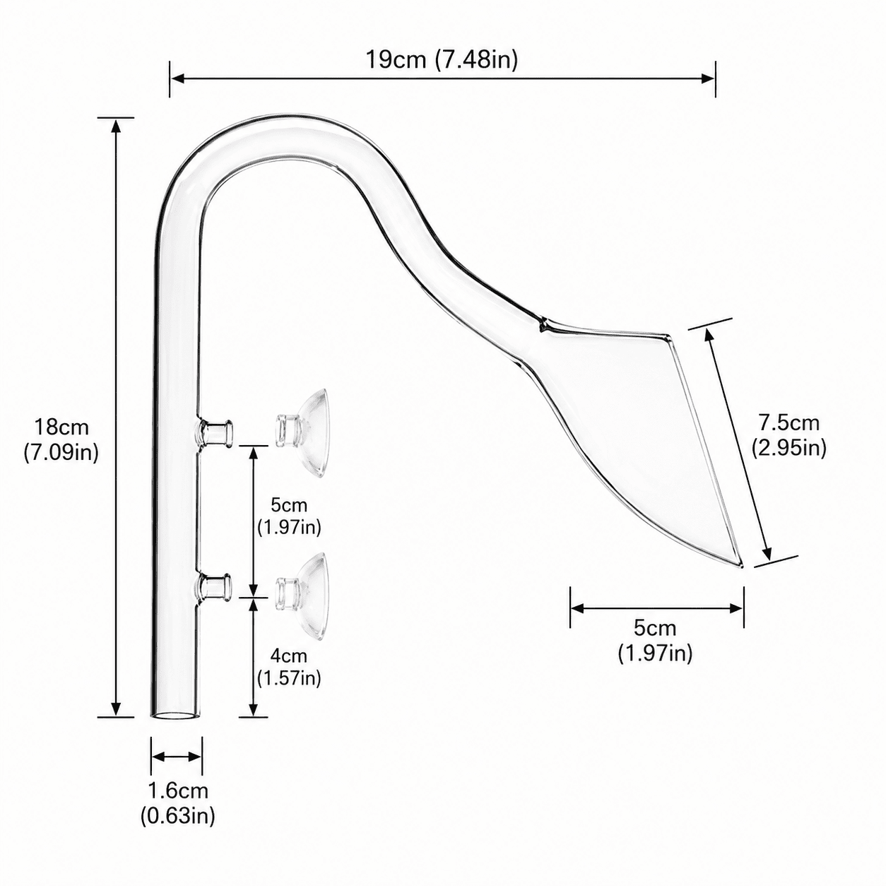River High-Flow Outlet glass outlet lily pipes DaluaAustralia 16/22mm 