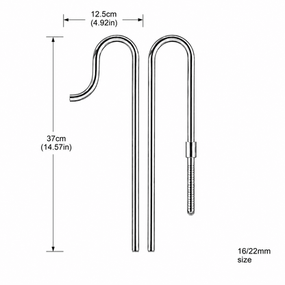 Inlet and Outlet Stainless Steel Lily Pipe Set inlet outlet stainless steel filter lily pipes DaluaAustralia 16/22mm pipes 