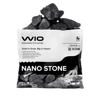 WIO - Darwin Black Lava Stone Wood and Rock WIO 3.3 lb Nano Bag 